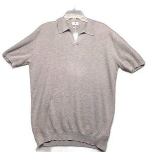 Bellezza Republic Polo V Neck Designed in Germany Gray Shirt Size L